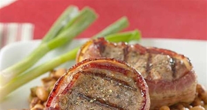 Bacon Wrapped Pork Filets with Texas Caviar