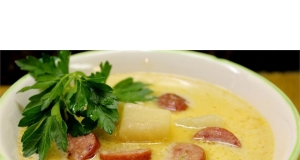 Sausage 'n Stout Cheese Soup
