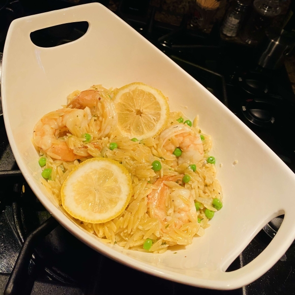 Shrimp Scampi with Orzo