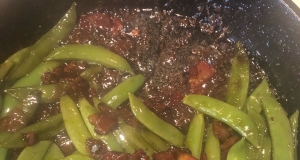 Bacon and Balsamic Glazed Sugar Snap Peas