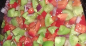 Green Tomato and Bell Pepper Delight