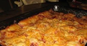 Peach Cobbler with Jalapeno Jack Topping