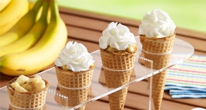 Grilled Peanut Butter, Banana and Chocolate Cones
