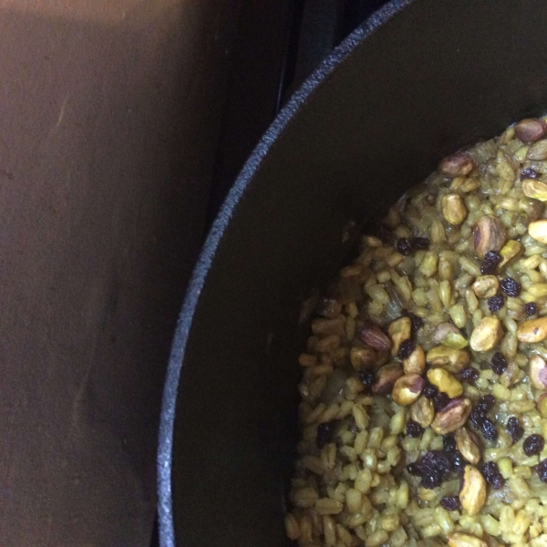 Indian Curried Barley Pilaf