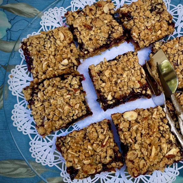 Fresh Blackberry Crumble Bars