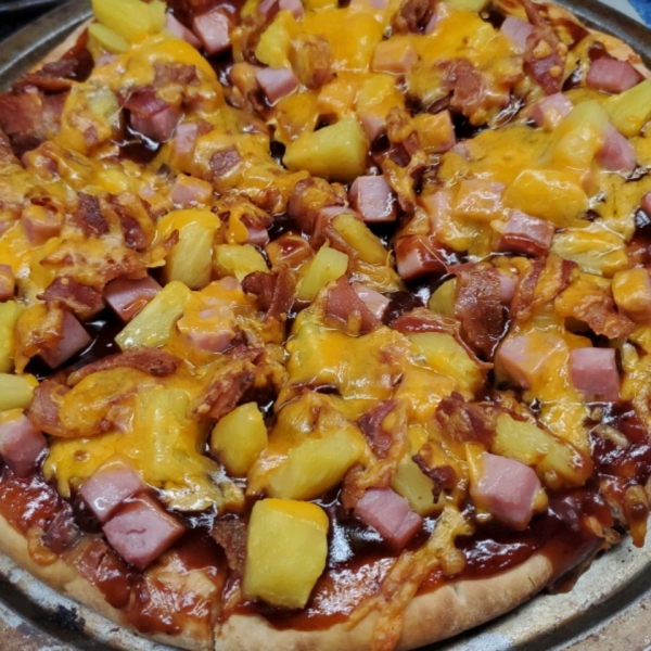 BBQ Pizza - Hawaiian Style