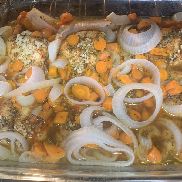Garlic and Basil Baked Chicken Thighs