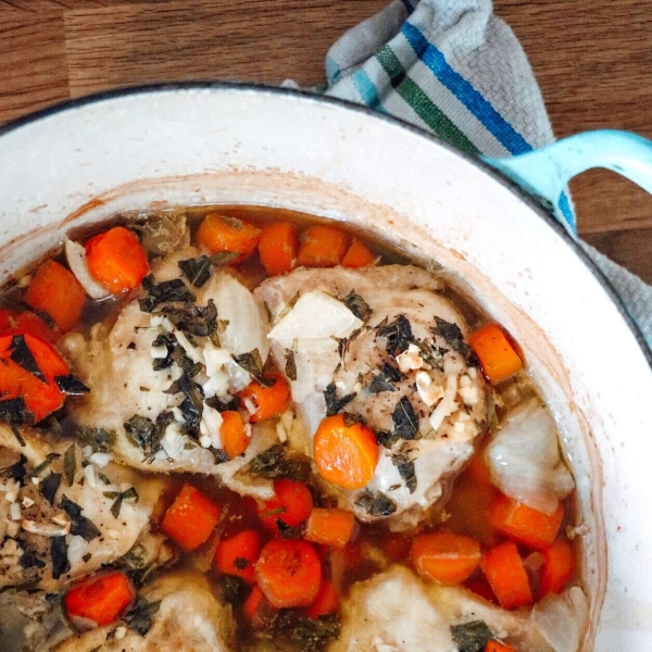 Garlic and Basil Baked Chicken Thighs