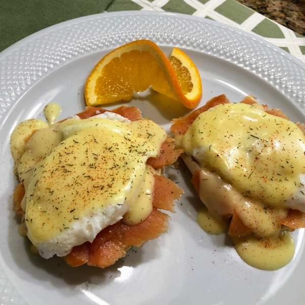 Smoked Salmon Eggs Benedict for Two
