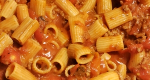 Rigatoni with Pizza Accents
