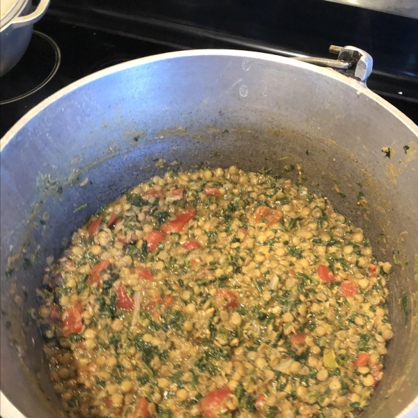 Indian Lentils and Spinach