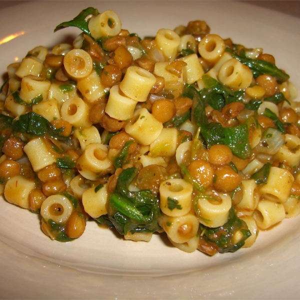 Wendy's Quick Pasta and Lentils