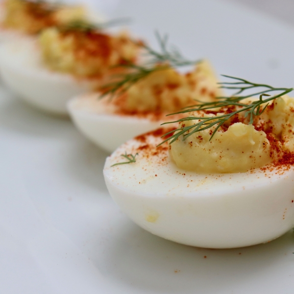 Bread and Butter Pickle Deviled Eggs