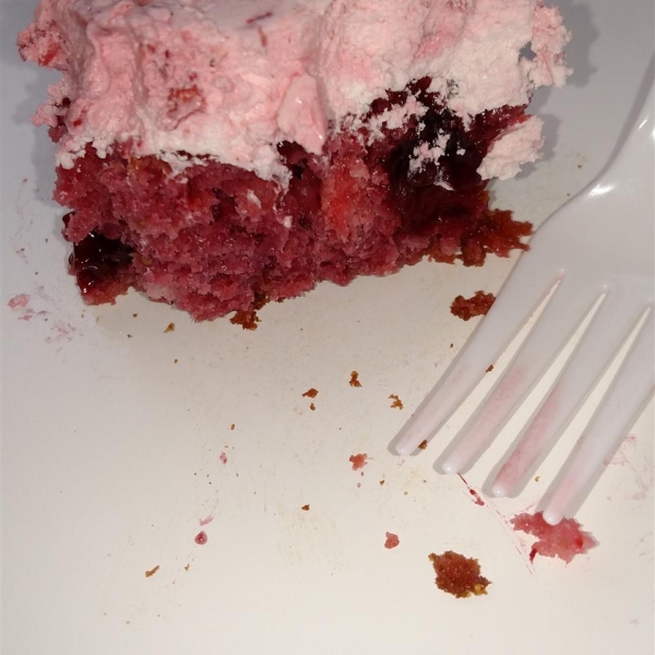Raspberry Cake Topped with Fruit