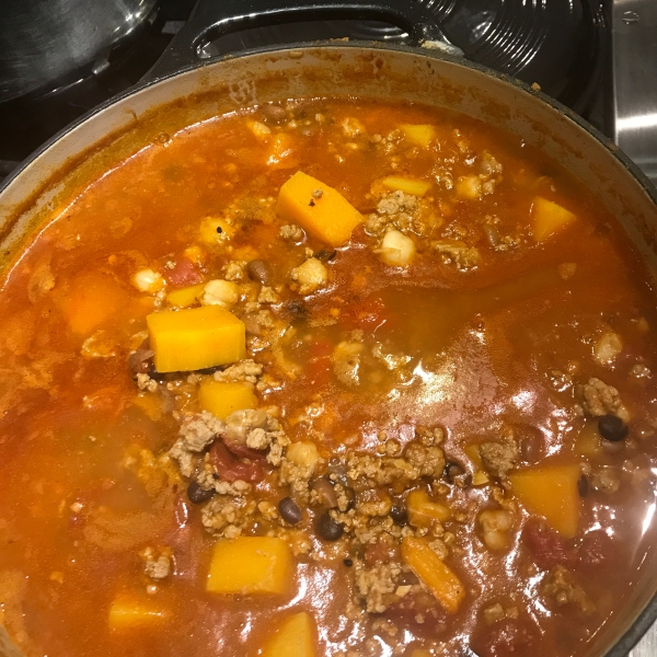 Butternut Squash and Turkey Chili