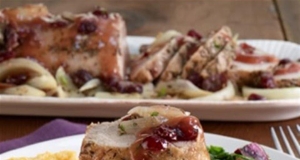 Winter Cranberry Baked Pork Tenderloin