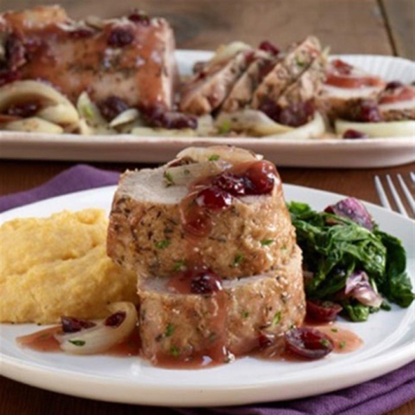 Winter Cranberry Baked Pork Tenderloin