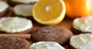 Gingerbread Cookies with Orange Buttercream Frosting