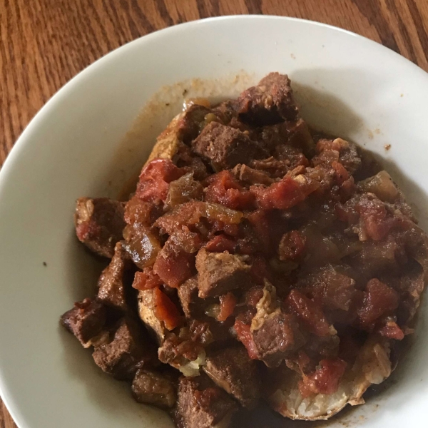 Beef, Green Chili, and Tomato Stew