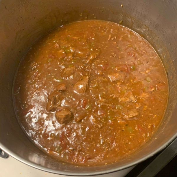 Beef, Green Chili, and Tomato Stew