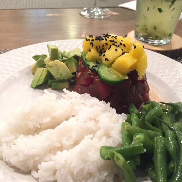 Ahi and Avocado Poke Tower