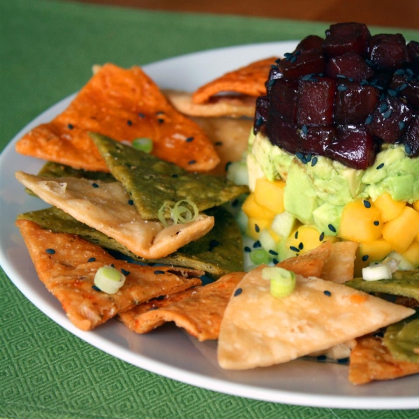 Ahi and Avocado Poke Tower
