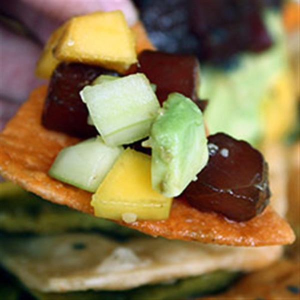 Ahi and Avocado Poke Tower