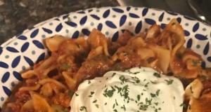 NO YOLKS® One Pot Cheesy Taco Noodles