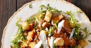 Sweet Potato Salad with Garlic Bread and Frisee