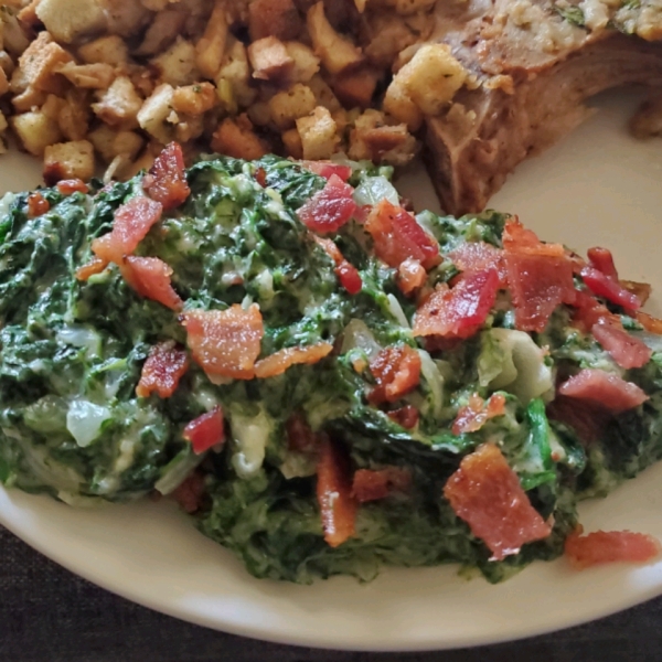 Creamed Spinach with Onions and Bacon