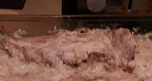 Vern's Roasted Pork Loin Over Sauerkraut