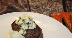 Bacon Wrapped Filets with Smokey Bleu Cheese