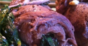 Greek Stuffed Bison Steak