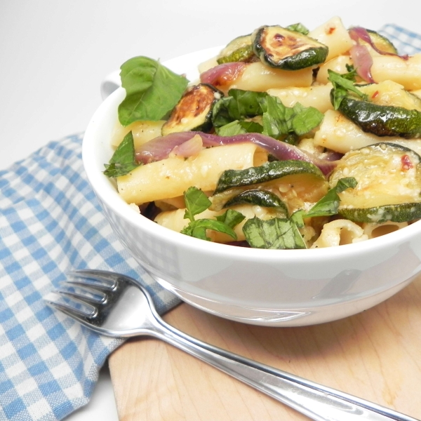 Ziti with Roasted Zucchini and Garlic