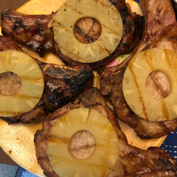 Pineapple Grilled Pork Chops