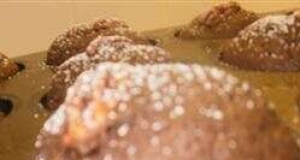 Chocolate-Pecan Muffins with Chocolate Sauce