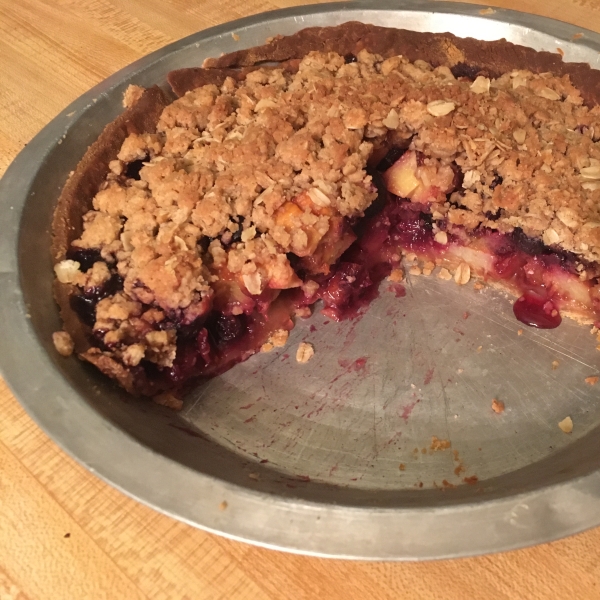 Peach-Blueberry Streusel Tart