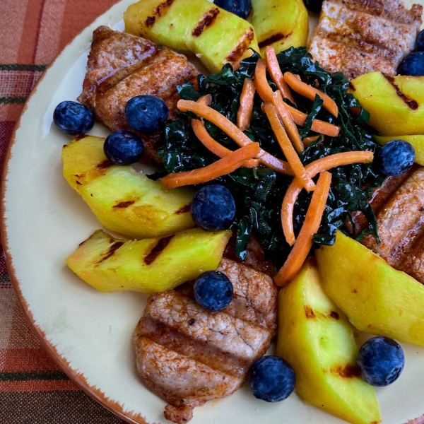 Grilled Pork and Peach Salad