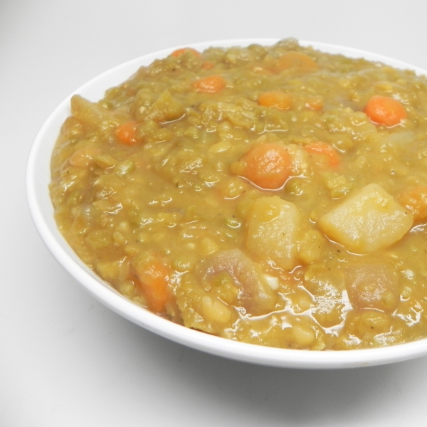 Split Pea Soup with Homemade Ham Bone Stock
