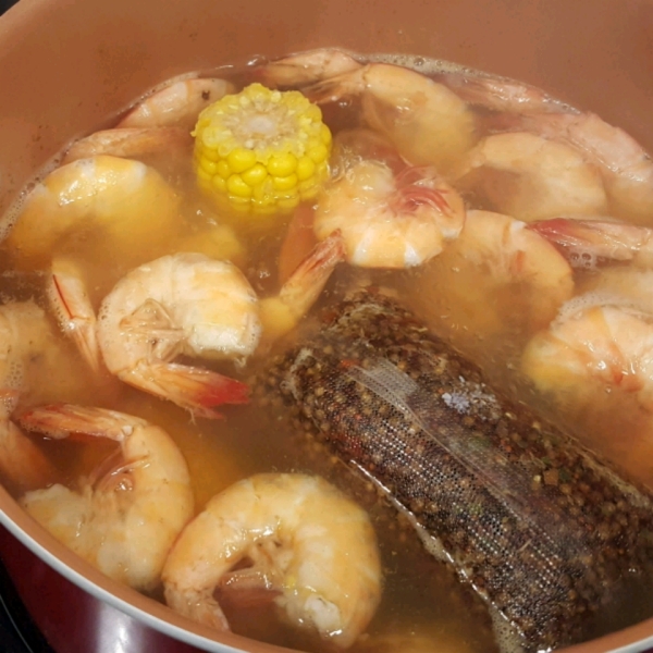 Texas Boiled Beer Shrimp