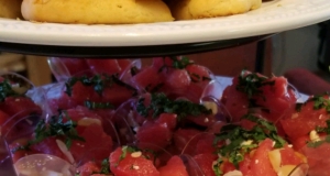 Watermelon, Almond, Feta and Mint Salad