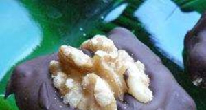 Chocolate-Covered Marzipan and Walnut Pralines