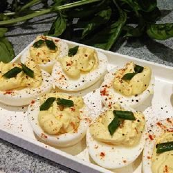 Favorite Topped Deviled Eggs
