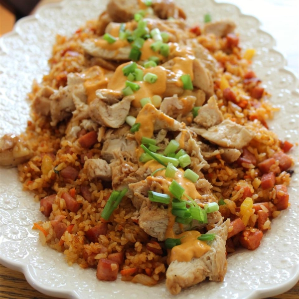 Troy's Korean Glazed Chicken Breast with Kimchee Fried Rice