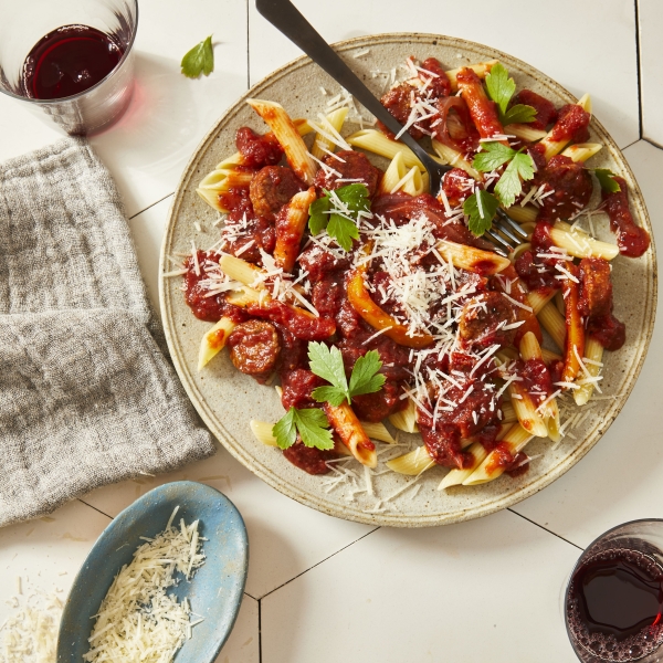 Plant-Based Italian Sausage Pasta
