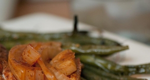 Grilled Pork Chops and Onions