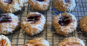 Tyler's Raspberry Thumbprints with White Chocolate Glaze