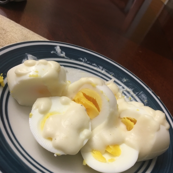 Creamed Hard Boiled Eggs