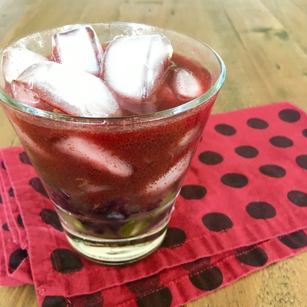Red Grape and Acai Caipirinha