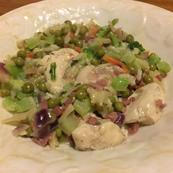 Bacon, Broccoli, Chicken & Rice